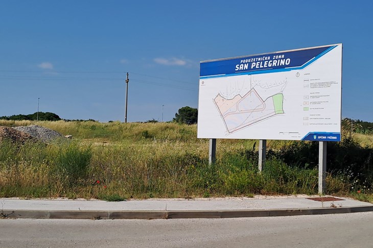 Info ploča poduzetničke zone San Pelegrino